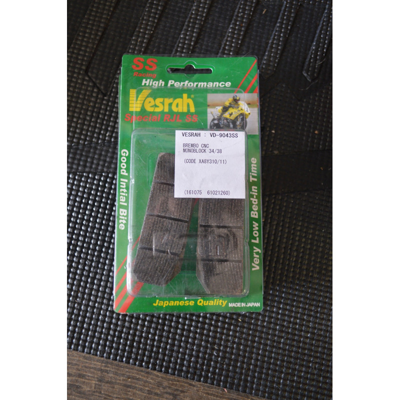 VESRAH VD-9043 RJL SS BRAKE PAD KIT FOR BREMBO RACING CALIPERS VESRAH VD-9043 RJL SS BRAKE PAD KIT FOR BREMBO RACING CALIPERS