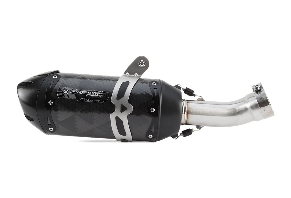 Aluminum Two Brothers Racing S1R Black Series Slip-On Exhaust for 17 Yamaha FZ-10