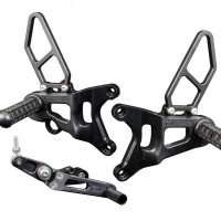 Woodcraft Adjustable Rearset Kit - Black w/ Shifter - MV Agusta F3 / Brutale 675 / 800RR