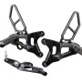 Woodcraft Adjustable Rearset Kit - Black w/ Shifter - MV Agusta F3 / Brutale 675 / 800RR
