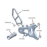 Woodcraft Adjustable Rearset Kit - Black w/ Shifter - MV Agusta F3 / Brutale 675 / 800RR