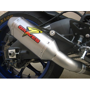 Graves Motorsports 2015+ Yamaha YZF-R1 / R1M Short Cat Eliminator Titanium Exhaust System Graves Motorsports 2015+ Yamaha YZF-R1 / R1M Short Cat Eliminator Titanium Exhaust System