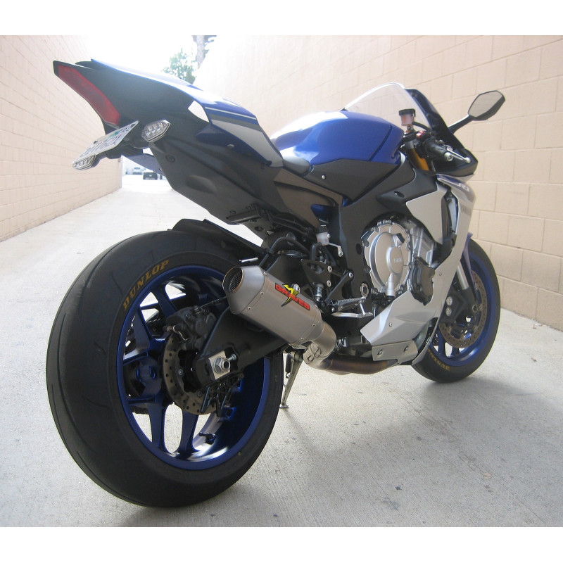 Graves Motorsports 2015+ Yamaha YZF-R1 / R1M Short Cat Eliminator Titanium Exhaust System Graves Motorsports 2015+ Yamaha YZF-R1 / R1M Short Cat Eliminator Titanium Exhaust System
