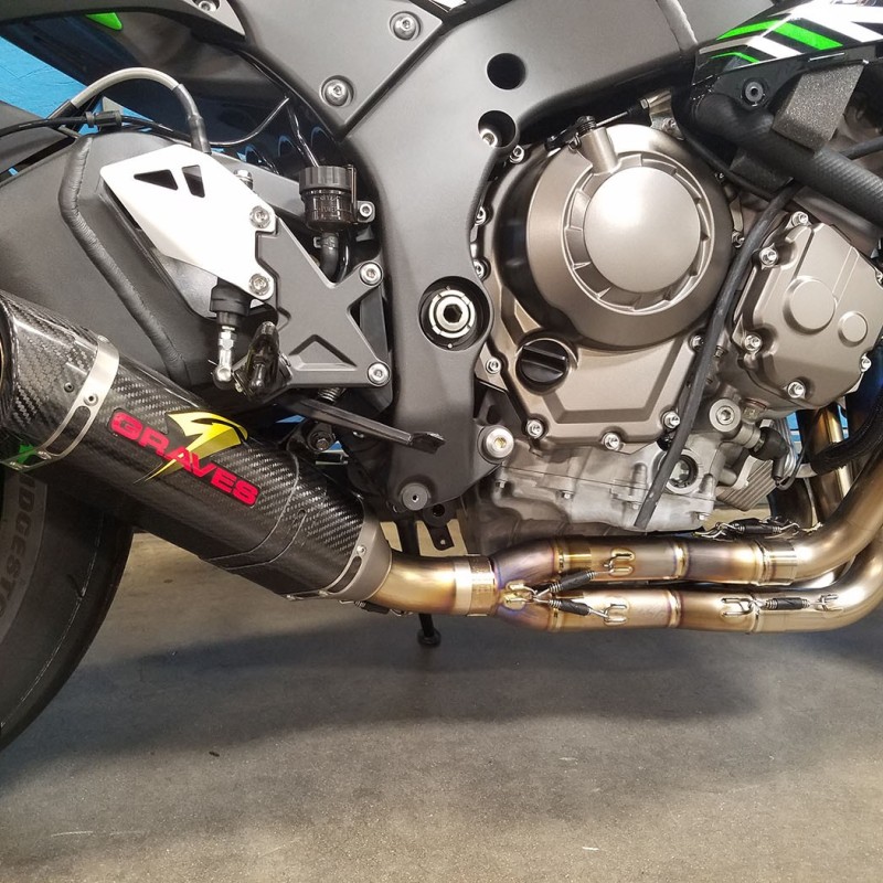 10% Kawasaki ZX10R 2016 - 2020 Exhaust Silencer Muffler Titanium HP8 +