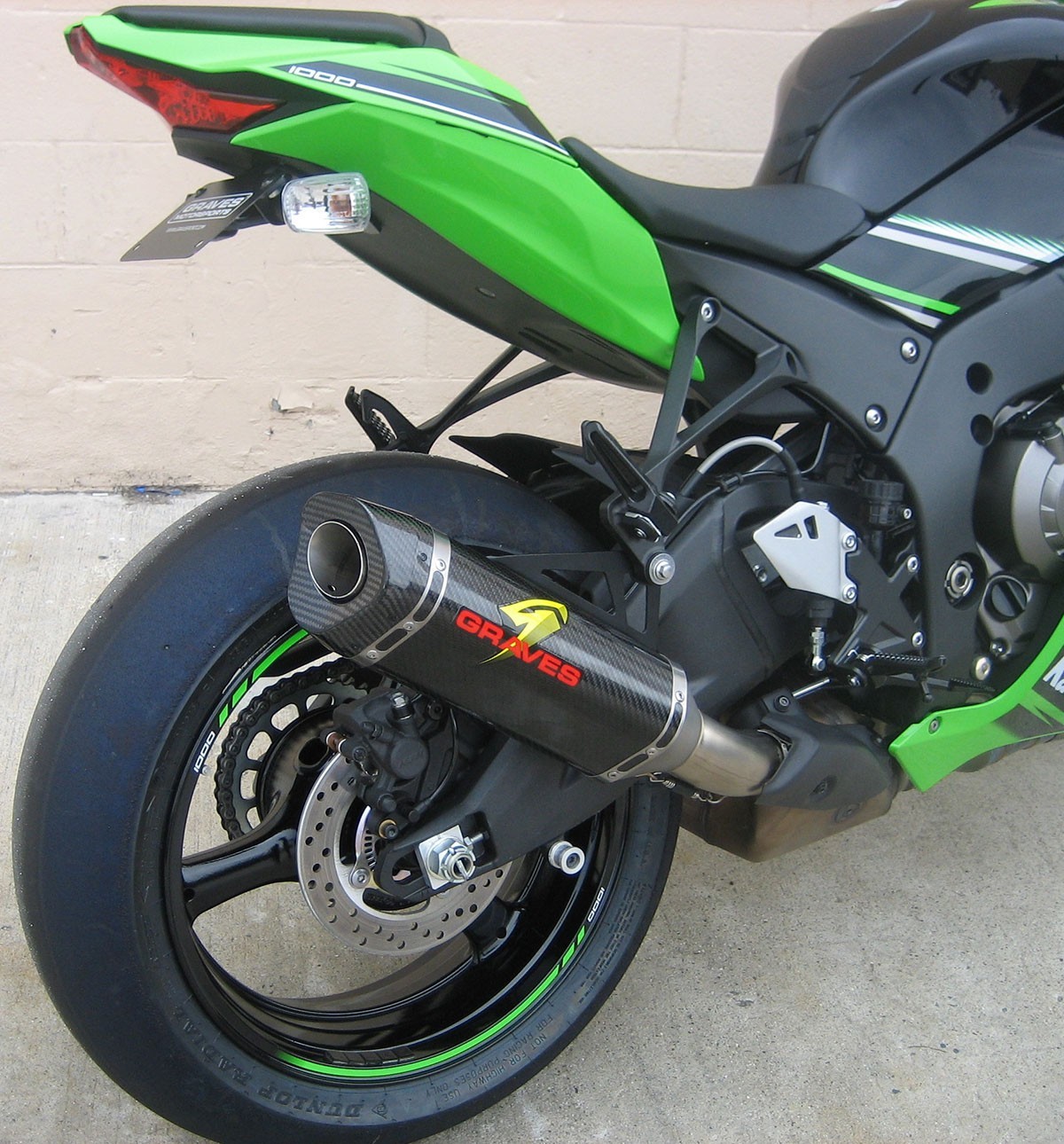 Graves Motorsports 2016-2023 Kawasaki ZX10R Cat Back Carbon Exhaust System