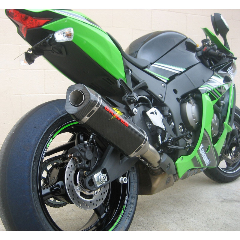 Graves Motorsports 2016-2023 Kawasaki ZX10R Cat Back Carbon Exhaust System