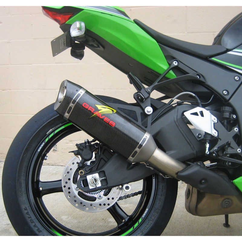 Graves Motorsports 2016-2023 Kawasaki ZX10R Cat Back Carbon Exhaust System