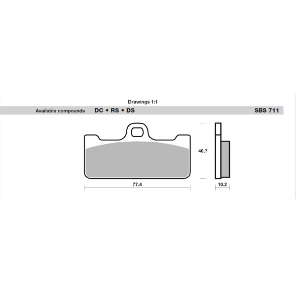 SBS Dual Sinter Brake Pads- Brembo Racing Calipers - 711DS SBS Dual Sinter Brake Pads- Brembo Racing Calipers - 711DS