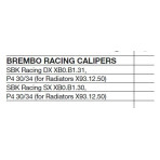 SBS Dual Sinter Brake Pads-Brembo Superbike Racing Calipers DX/ SX - 909DS SBS Dual Sinter Brake Pads-Brembo Superbike Racing Calipers DX/ SX - 909DS