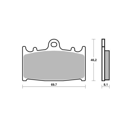 SBS Dual Carbon Brake Pads- Beringer/ Kawasaki/ Suzuki - 631DC
