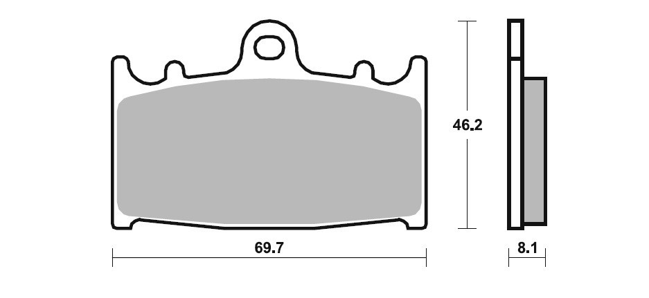 SBS Dual Carbon Brake Pads- Beringer/ Kawasaki/ Suzuki - 631DC