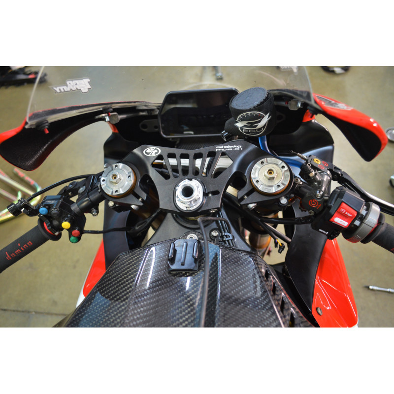 Evol Technology Pro-Flex Rake-Adjust Superbike Fork Triple Clamp Kit - 2015-22 Yamaha YZF-R1
