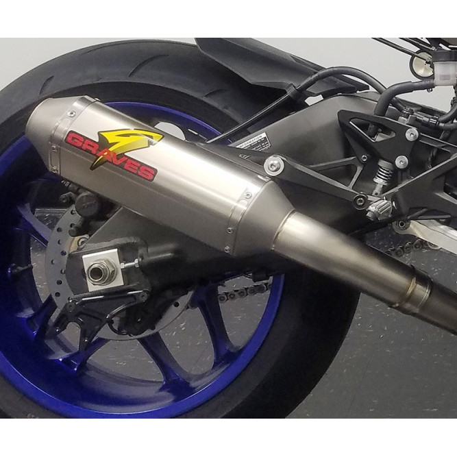 Graves Motorsports Yamaha R1 Full Titanium Exhaust System with Titanium 265mm Silencer Graves Motorsports Yamaha R1 Full Titanium Exhaust System with Titanium 265mm Silencer