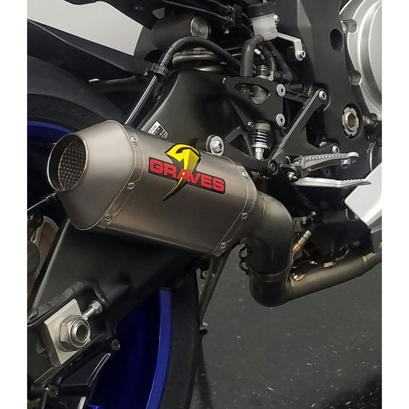 Graves Motorsports Yamaha R1 Full Titanium Exhaust System with Titanium 200mm Silencer