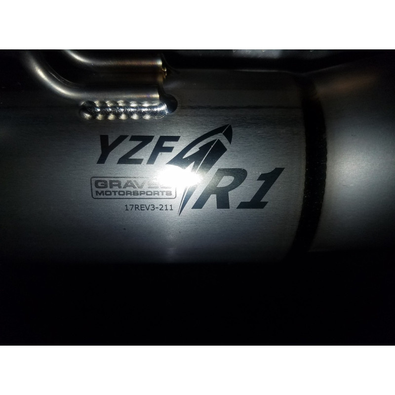 Graves Motorsports Yamaha R1 Full Titanium Exhaust System with Carbon Fiber 200mm Silencer