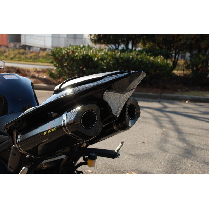 Graves Motorsports LINK R1 Cat Back Slip-on Titanium Exhaust Yamaha R1 2009-2014