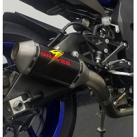 Graves Motorsports Yamaha R1 Full Titanium Exhaust System with Carbon Fiber 200mm Silencer