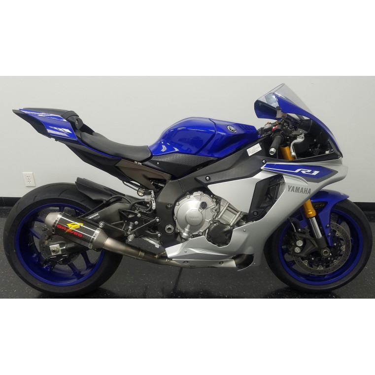 Graves Motorsports Yamaha R1 Full Titanium Exhaust System with Carbon Fiber 200mm Silencer