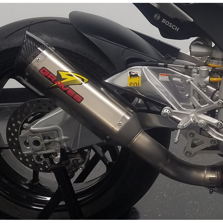 Graves Motorsports Aprilia RSV4 Cat Eliminator Exhaust Titanium