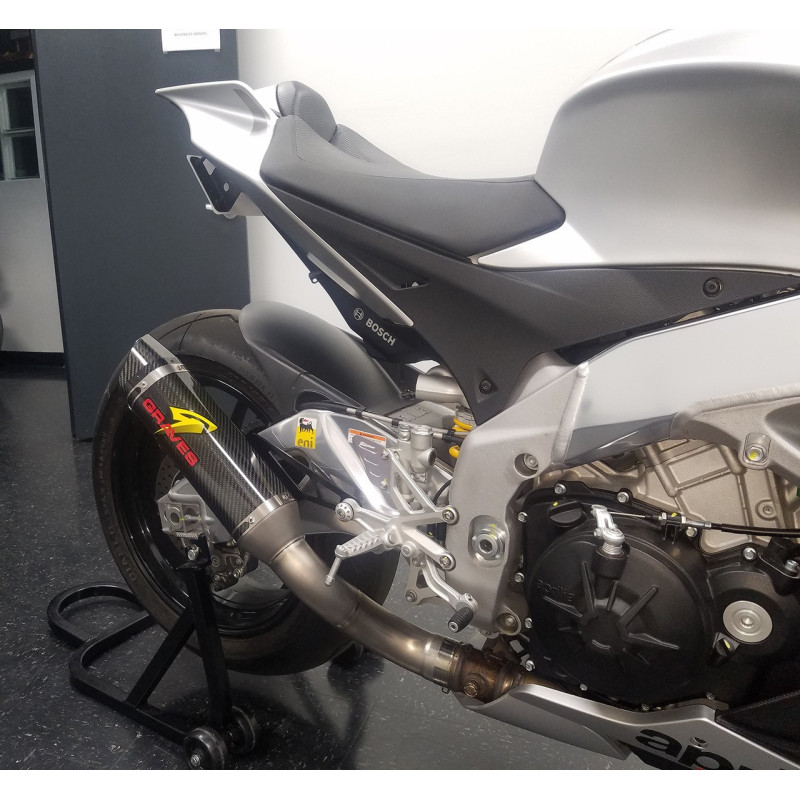 Graves Motorsports Aprilia RSV4 Cat Eliminator Exhaust Carbon Fiber