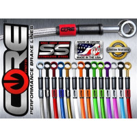 Core Moto BMW S1000RR 08-18 FRONT AND REAR BRAKE LINE KIT 3T LAYAOUT ABS DELETED RACE USE ONLY (4 Lines)
