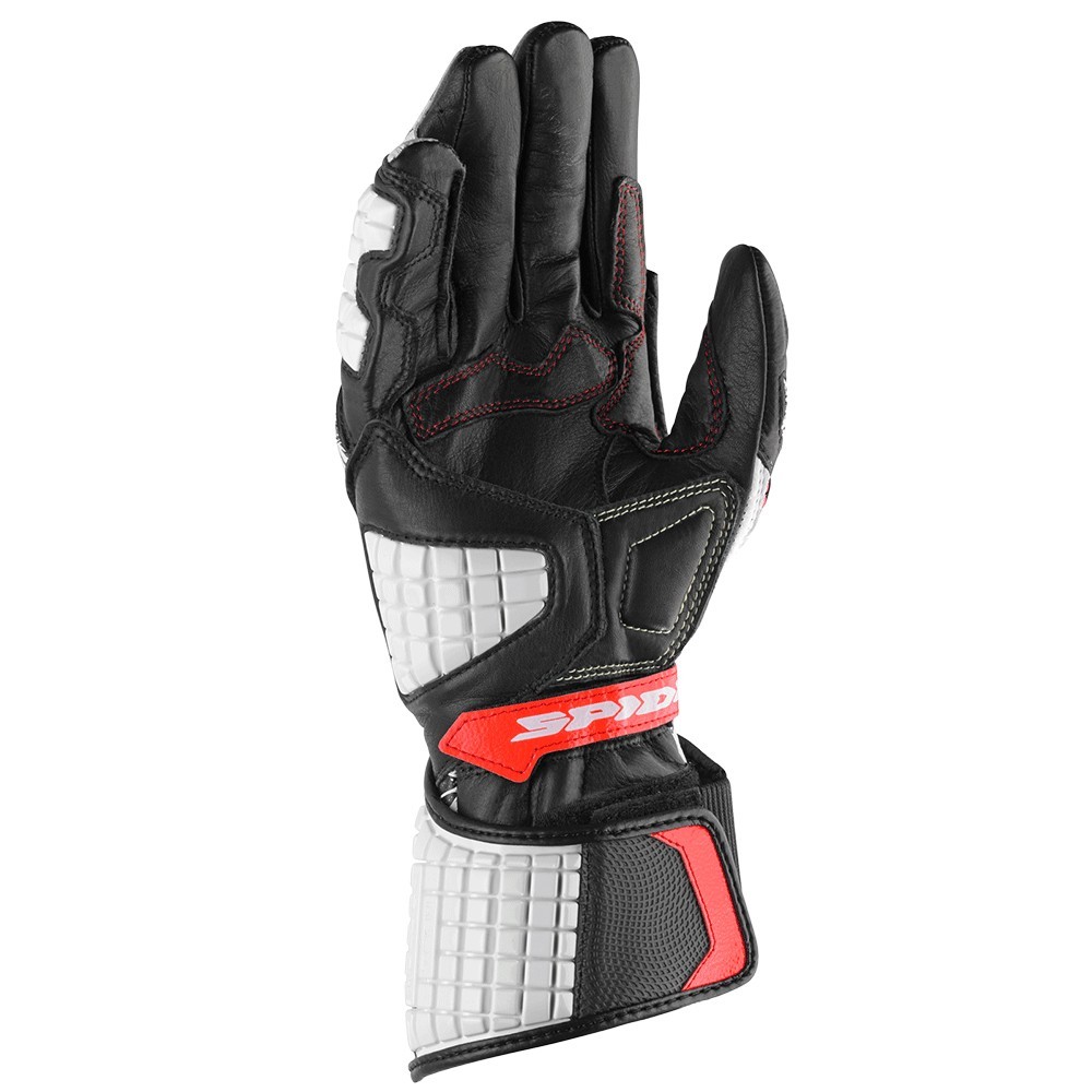 Spidi Carbo Track Replica Leather Gloves - White