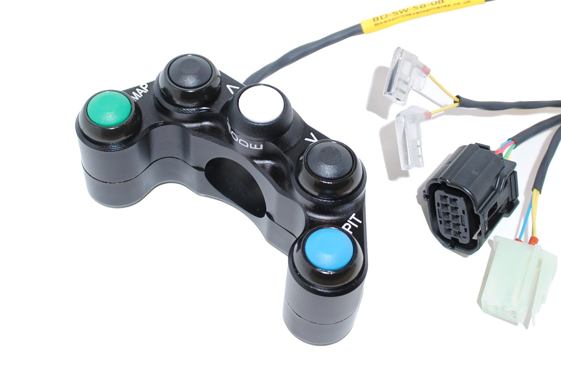 Bike Sport Developments - Yamaha 2015-2019 YZF-R1 / R1M / R1S Left Side Button Pod - Plug and Play - YEC HARNESS / ECU