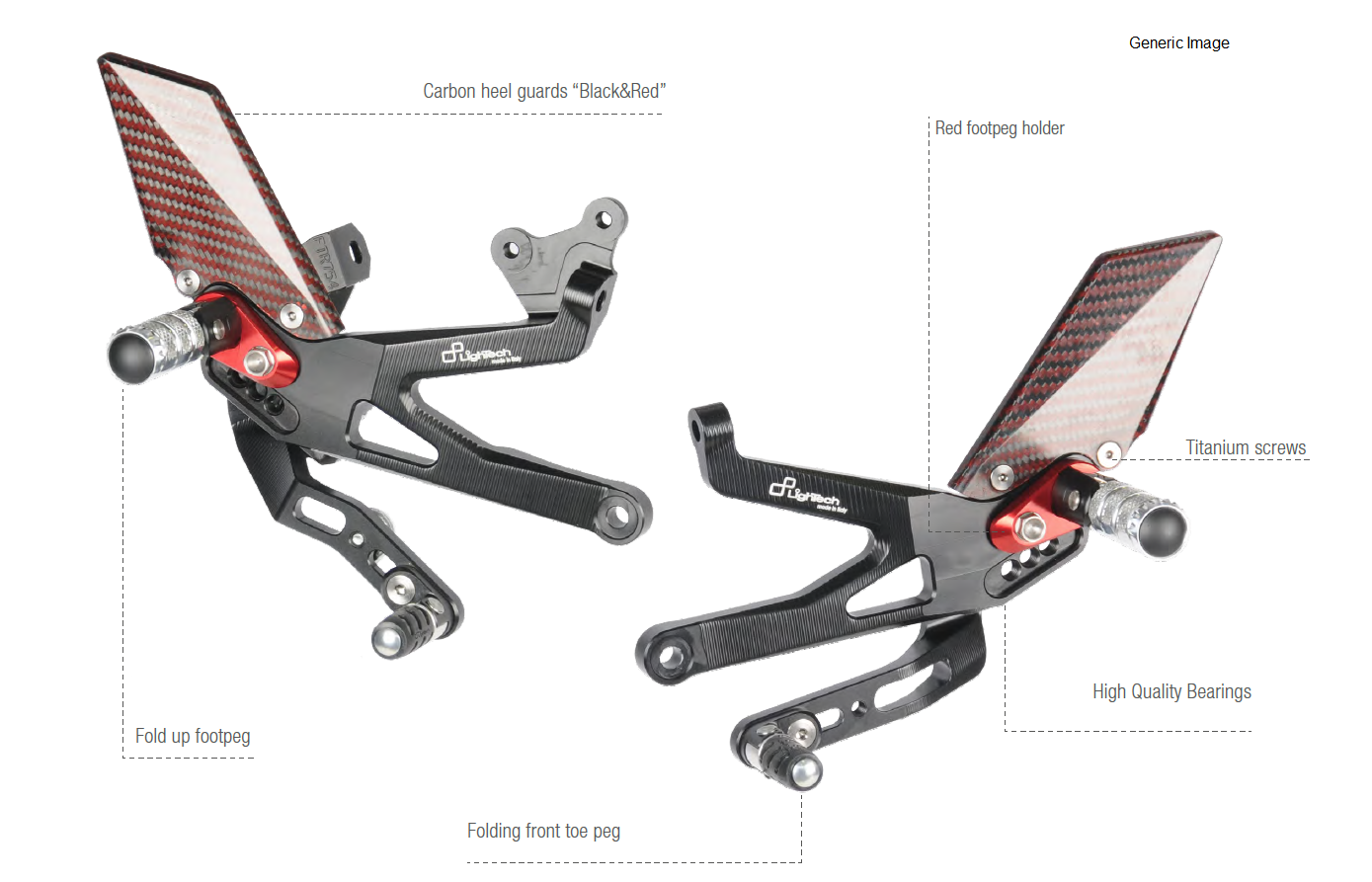 LighTech 'Track System' Adjustable Rearsets R Version 20172018